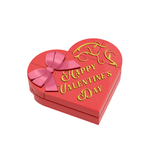 Heart Box of Chocolates - Valentine's Day Candy - Made Using LEGO® Parts