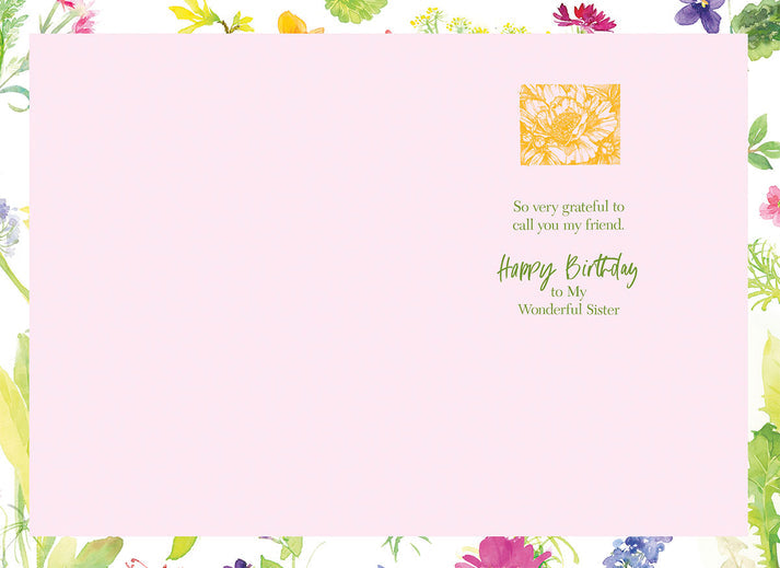 Birthday Card - So Very Happy To Call You My Sister