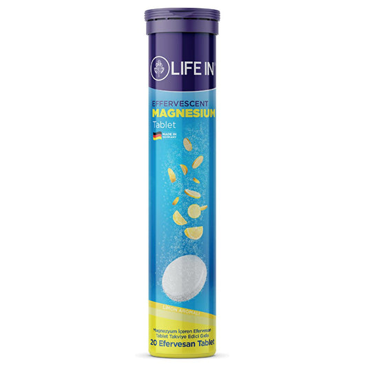 Life In Efervesan Magnesium Effervescent Tablets for Adults, Easy to Consume, Enhances Absorption