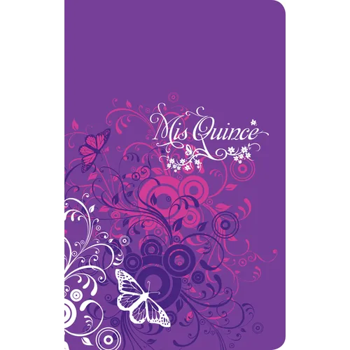Rvr 1960 Biblia MIS Quince, Amatista Con Mariposas S匇il Piel - Imitation Leather