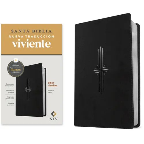 Biblia Ultrafina Ntv, Con Filament (Sentipiel, Negro, Letra Roja) - Imitation Leather