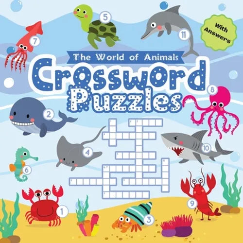 Animal Crossword Puzzles for Kids: Boost Vocab, Spelling, Science, a Great Gift for Boys and Girls 6-8, Perfect for Kindergarten to 2nd Grade - Paperback