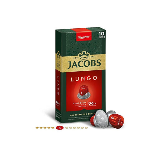 Jacobs Coffee Capsules - Nespresso Compatible, Premium Lungo Coffee Experience