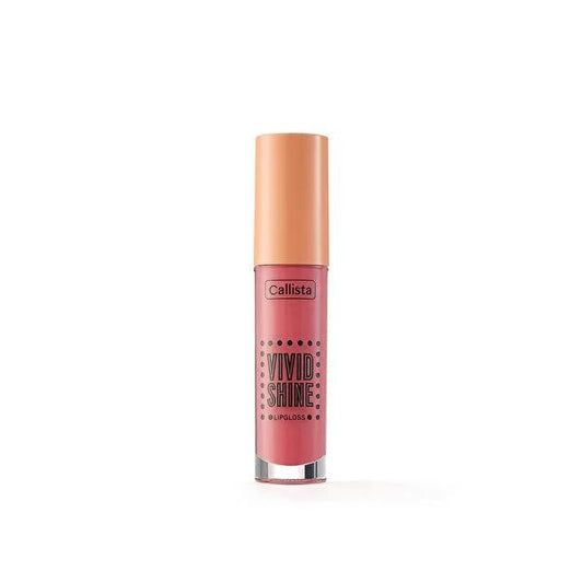 Callista Vivid Shine Lip Gloss - Moisturizing, Long-Lasting, Pink Shade for Dry Lips