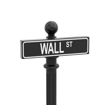 Wall Street - Famous Street Signs - Custom Printed 1x4 Tile - Made Using LEGO® Parts