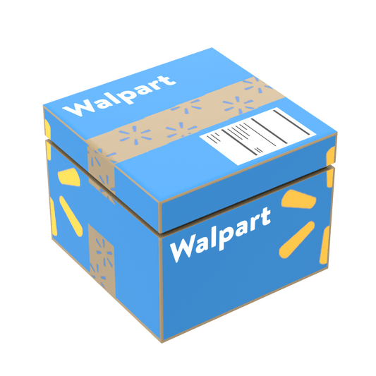 Walpart Shipping Box - Custom Printed Using LEGO® Parts (2 x 2 brick)