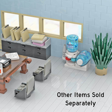 Water Cooler - Office - Minifig Scale Custom Set - Made Using LEGO® Parts