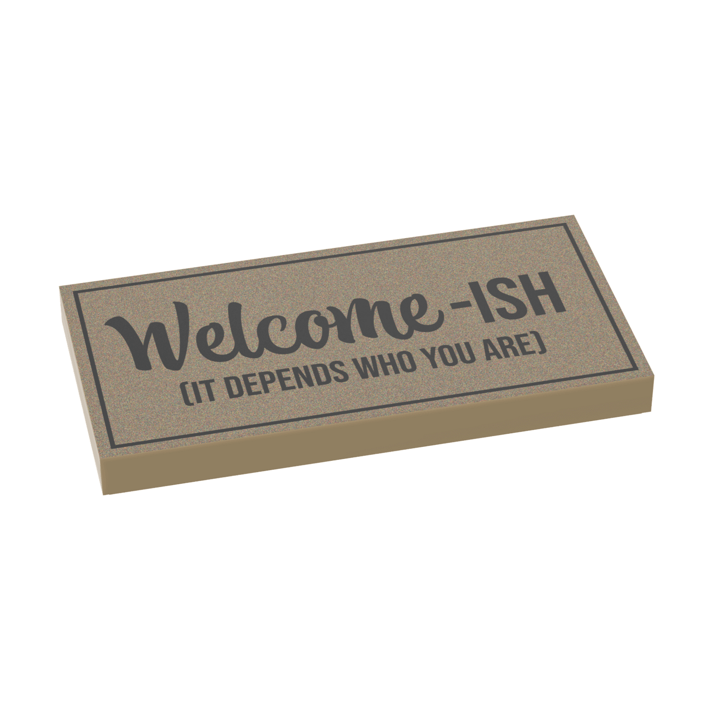 "Welcome-ish" Door Mat - Custom Printed - 2x4 Tile Made using LEGO® Parts