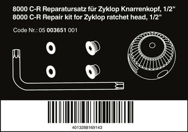 Wera 8000 C-R Zyklop Socket Wrench Repair Kit 1/2" 05003651001