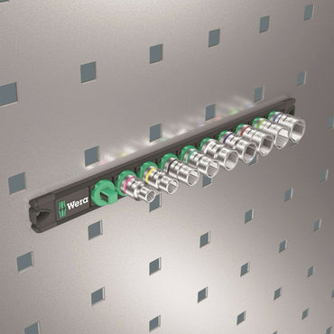 Wera B 4 Zyklop Magnetic Rail Socket Set 3/8" Drive 9 Pieces Metric 05005430001
