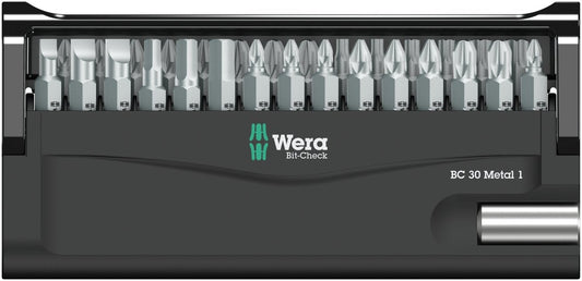 Wera Bit-Check 30 Metal 1 SB Screwdriver Bit Set 05057440001