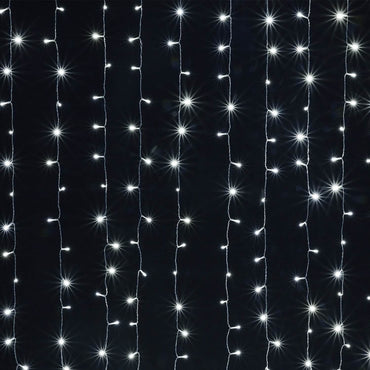 White 100 Led Rope Curtain Fairy Lights Outdoor