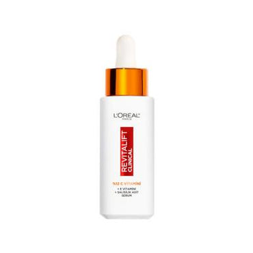 Loreal Paris Revitalift Clinical C Vitamin C Brightening Anti-Aging Serum 30ml - Brightens, Evens Skin Tone, Reduces Dark Spots