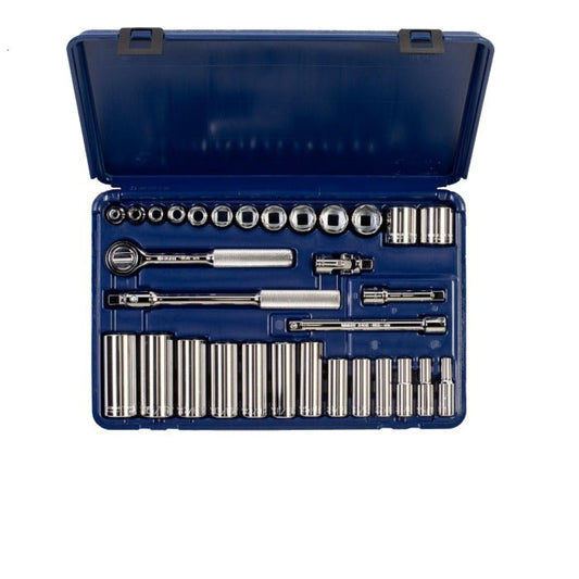 Wright Tool 6 Point Standard & Deep Blow Mold Socket Set 3/8" Drive SAE 339-MC