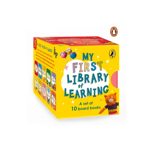 My First Library of Learning: Box Set, Complete Collection of 10 Early Learning Board Books for Super Kids, 0 to 3 Abc, Colours, Opposites, Numbers, A - Board Book