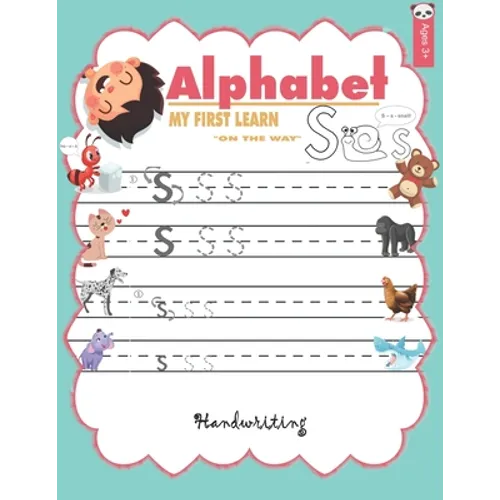 ALPHABET MY FIRST LEARN handwriting: abc books for kindergarten reading and writing for kids a to z Ages 3+ - Paperback