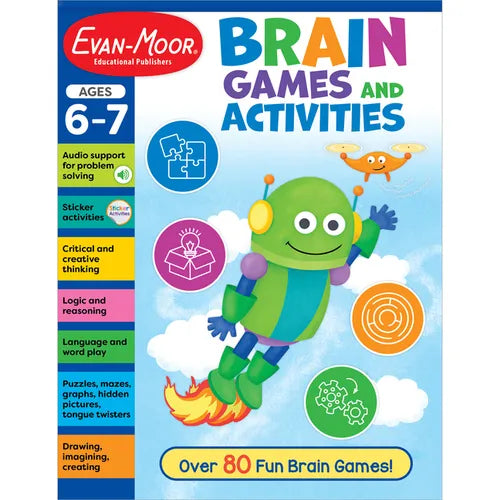 Brain Games and Activities, Age 6 - 7 Workbook - Paperback