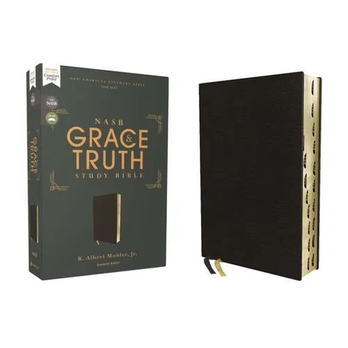 Nasb, the Grace and Truth Study Bible (Trustworthy and Practical Insights), Bonded Leather, Black, Red Letter, 1995 Text, Thumb Indexed, Comfort Print - Bonded Leather