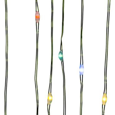 100-Light Battery Operated Multicolor Fairy Lights - Green Wire