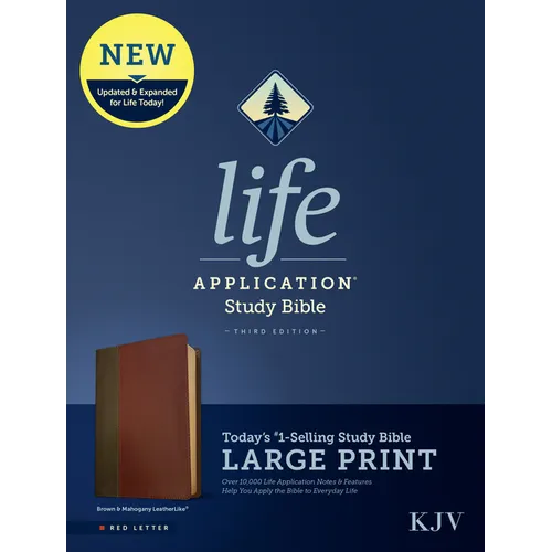 KJV Life Application Study Bible, Third Edition, Large Print (Leatherlike, Brown/Mahogany, Red Letter) - Imitation Leather