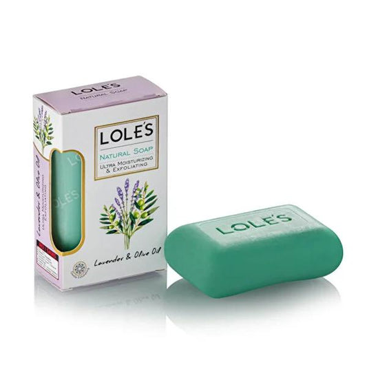 Lole Natural Solid Soap Lavender & Olive Oil - Moisturizing & Soothing for Sensitive Skin
