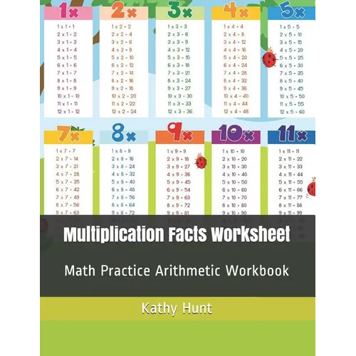 Multiplication Facts Worksheet: Math Practice Arithmetic Workbook - Paperback