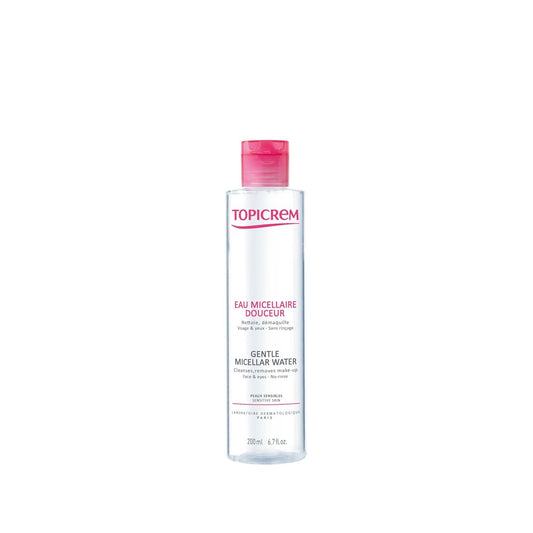 Topicrem Face and Eye Cleansing Water for Sensitive Skin - Gentle, Non-Irritating, 200ml