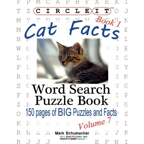 Circle It, Cat Facts, Book 1, Word Search, Puzzle Book - Paperback