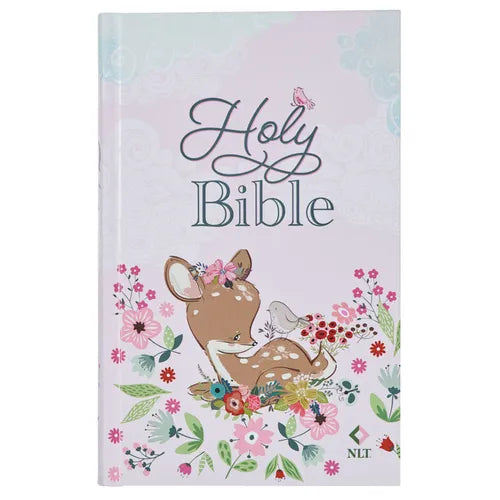 NLT Keepsake Holy Bible for Baby Girls Baptism Easter, New Living Translation, Pink - Hardcover