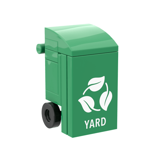 Yard Waste Bin - Mini Building Set - Custom Printed - Made Using LEGO® Parts