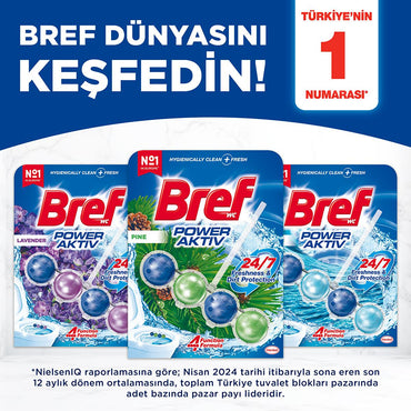 Bref Power Aktiv: Limescale Prevention Toilet Bowl Cleaner Block for Long-Lasting Freshness & Sparkling Clean Bathroom