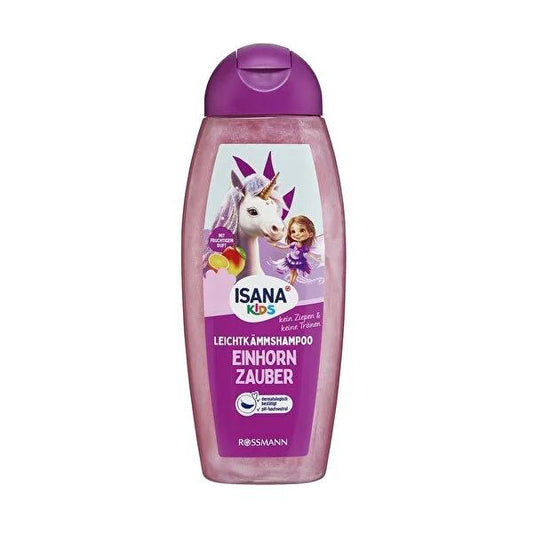 Isana Kids Easy Combing Shampoo - Gentle Detangling Shampoo for Kids with Natural Ingredients & Fruit Scent