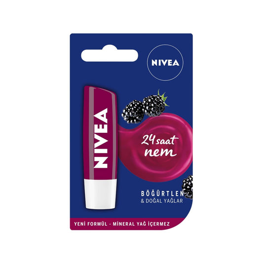 Nivea Lip Care Cream - Moisturizing Bš_Ÿrtlen Lip Balm for Dry Lips, 4.8g