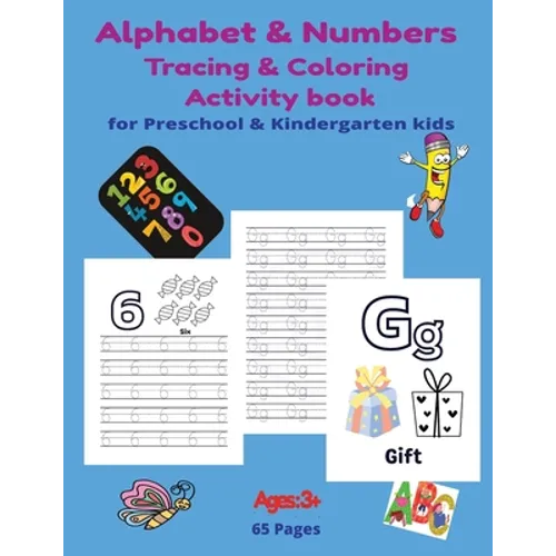 Alphabet and Numbers Tracing and Coloring Activity Book - Paperback