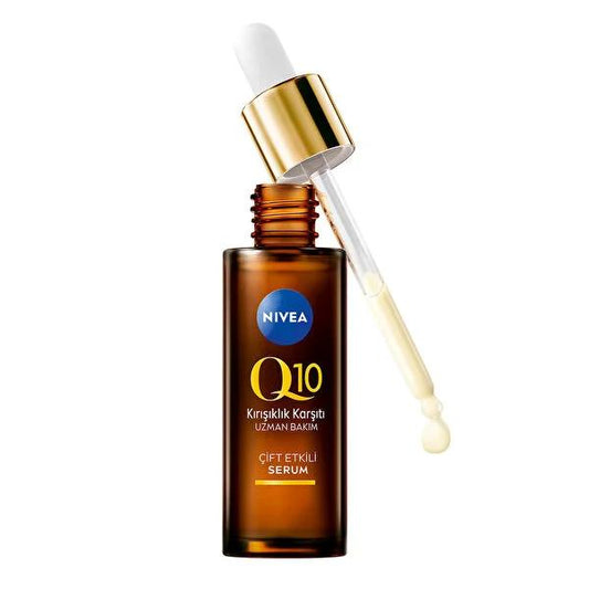 Nivea Anti-Wrinkle Face Serum with Q10 Anti-Glycation Technology - Reduces Deep Wrinkles, Improves Skin Elasticity