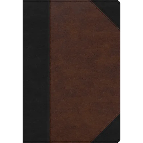 KJV Super Giant Print Reference Bible, Black/Brown Leathertouch, Indexed - Imitation Leather