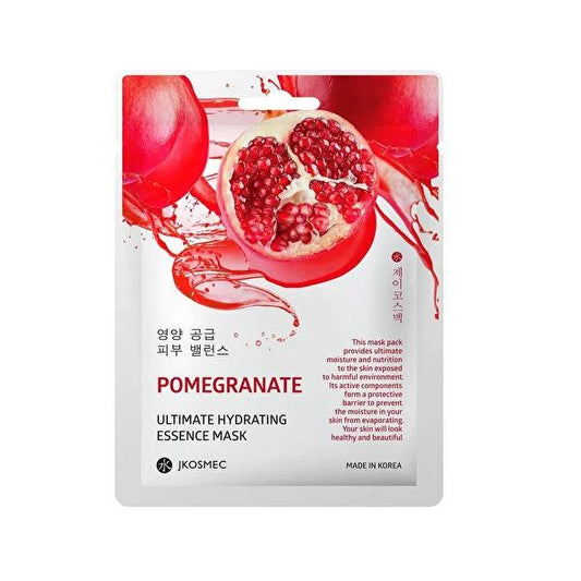 JKosmec Ultimate Hydrating Pomegranate Face Mask - Natural Skincare, Sheet Mask with Antioxidant Benefits
