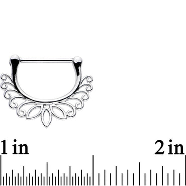 14G 9/16 Leaves of the Lotus Flower Nipple Clicker Set