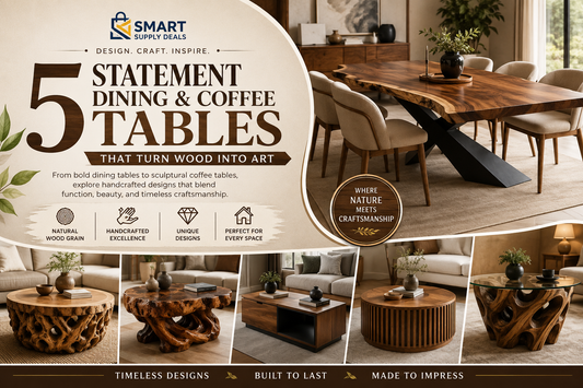 5 Statement Dining & Coffee Tables That Turn Wood Into Art