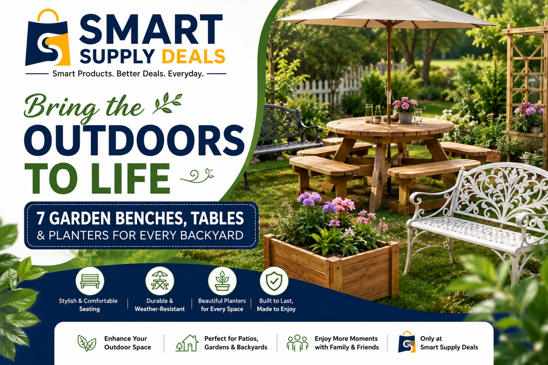 Bring the Outdoors to Life: 7 Garden Benches, Tables &amp; Planters for Every Backyard