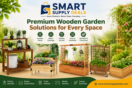 Create the Garden of Your Dreams with Premium Raised Garden Beds & Wooden Potting Benches