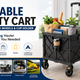 Foldable Utility Cart with 4 Rotating Wheels & Cup Holder: The Space-Saving Hauler You Didn't Know You Needed