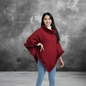 New Luxury Rabbit Fur Collar Shawl Cape for women Elegant Autumn Winter Fashion