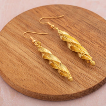 Fulani Spiral Djenne Drop Earrings