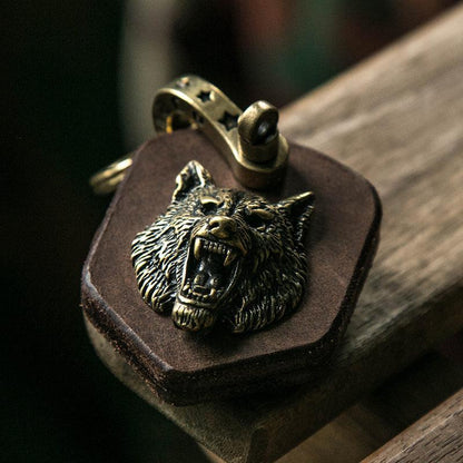 Handcrafted Leather Heavy Metal Motorcycle Keychain
