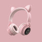 LED Light Cat Ear Headphones Wireless Bluetooth 5.0 Headset Portable Foldable Kids Headphone With Microphone Best Gift