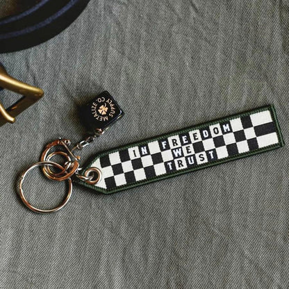 METALIZE™ Vintage Motorcycle Handmade Embroidered Keychain