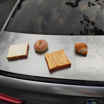 Realistic Bread Croissant Motorcycle Fun Decoration