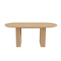 Oval Dining Table With Wood Strip Base