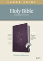 KJV Large Print Thinline Reference Bible, Filament Enabled Edition (Red Letter, Leatherlike, Floral/Purple, Indexed) - Imitation Leather